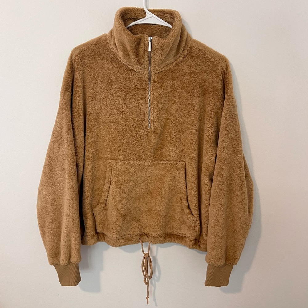 OLD NAVY Bunny Fur 1/4 Zipper Sweatshirt
